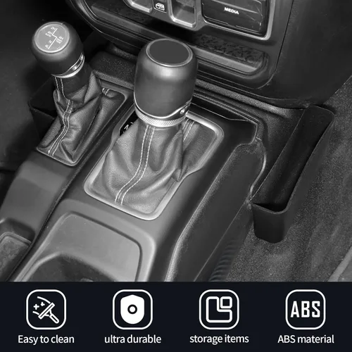 Miniatura 5 de JWWY - Caja de almacenamiento para palanca de cambios compatible con consolas centrales y organizadores de maletero para Jeep Wrangler JL JLU