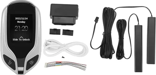 Miniatura 9 de Control remoto de entrada sin llave para automóvil, pantalla LCD, llave inteligente universal para automóvil con un botón de inicio de tiempo