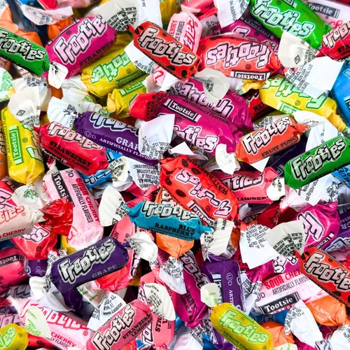 Tootsie Frooties Mezcla de caramelos surtidos (10 sabores frutales) - Caramelos masticables Tootsie Roll, Paquete de variedad frutal definitiva, sin