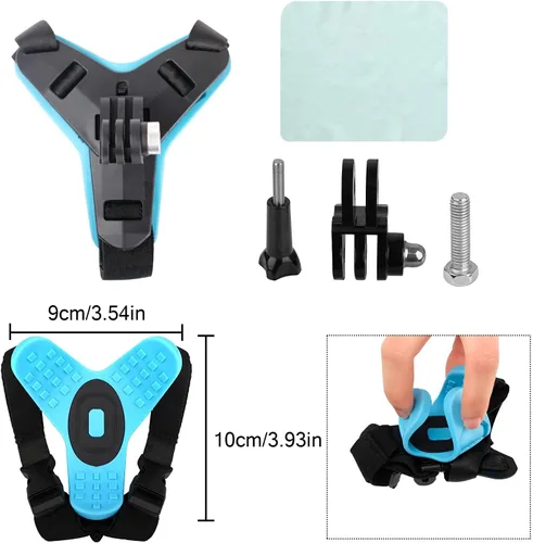 Miniatura 5 de ChromLives Soporte de casco para Gopro, soporte de correa de barbilla para casco de motocicleta para GoPro Hero 11 10 9 8 7 6 5 4 3, Xiaomi Yi y más