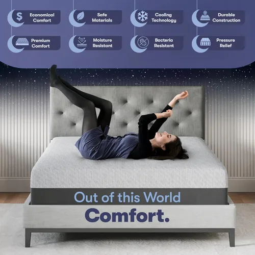 Miniatura 3 de Celestial Sleep - Colchón de espuma viscoelástica con gel en caja, fabricado en EE. UU., Certificado CertiPUR-US®, Certificado Oeko-Tex