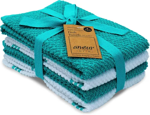 Miniatura 9 de Amour Infini paños de cocina y repasadores, 100 % algodón, muy absorbentes, se pueden lavar a máquina