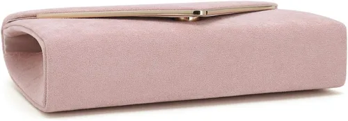 Miniatura 6 de CHARMING TAILOR Bolso de mano de ante sintético elegante de metal para bodas, bailes, eventos de corbata negra