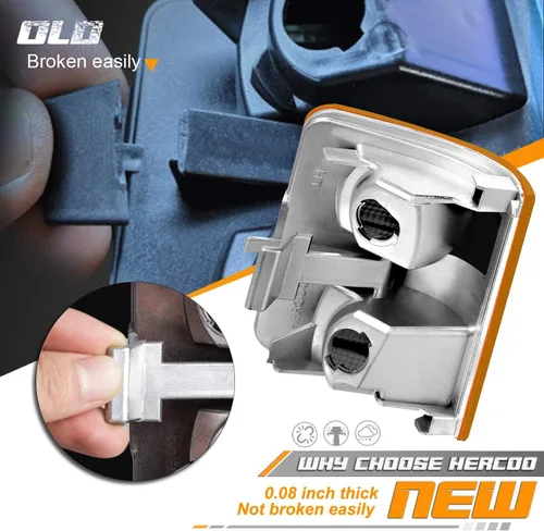HERCOO Lentes de luz de marcador de espejo lateral ámbar con LED Compatible con señal de giro de repuesto del mercado posterior para F250 F350 F450