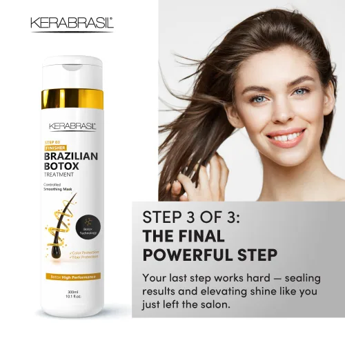 Miniatura 7 de Brazilian Botox Keratin STEP 03 - Reparación profunda y fortalecimiento para cabello dañado, encrespado, tratado químicamente Cerraduras suaves