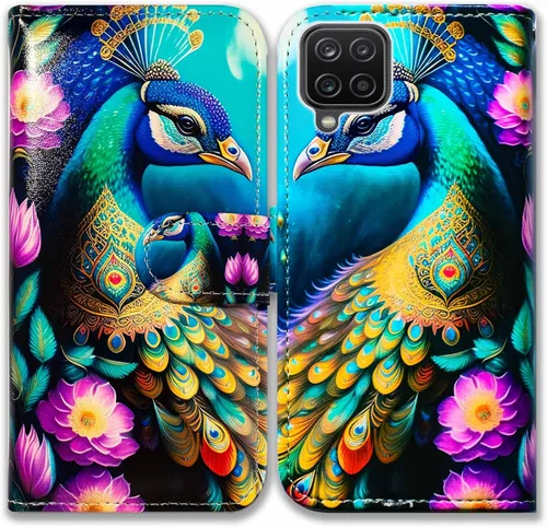 Miniatura 12 de Bcov Funda para Galaxy A12, colibrí en flores pájaro de cuero con tapa para teléfono con ranura para tarjeta soporte para Samsung Galaxy A12 2021