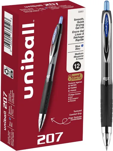Miniatura 9 de uni-ball 207 - Bolígrafos de gel retráctiles Azul