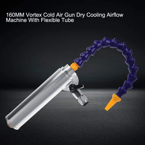 Miniatura 5 de Pistola de aire frío de 6.299 in con tubo flexible, pistola de aire frío Vortec de 1000 Btu/Hr, con tubo flexible para eliminar el polvo de óxido