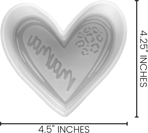 Miniatura 3 de Corazón de mamá con estampado de leopardo, tamaño 4.5 pulgadas de ancho x 4.25 pulgadas de largo x 1 pulgada de profundidad, Mom Life Mama Bear