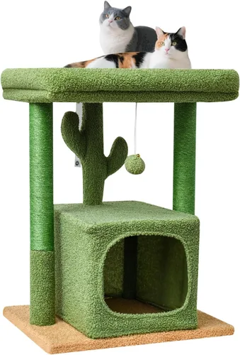 Miniatura 12 de SYANDLVY Árbol para Gatos de Interior para Gatos Adultos Grandes, Torre de Actividad Moderna con Postes Rascadores, Condominio con Percha de Felpa