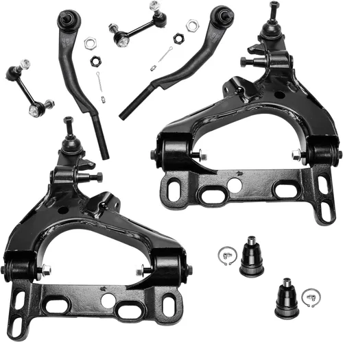 Miniatura 398 de Detroit Axle - Kit de brazos de control de extremo delantero de 8 piezas para Dodge Dakota 00-04, Durango 00-03, 4 brazos de control superior e