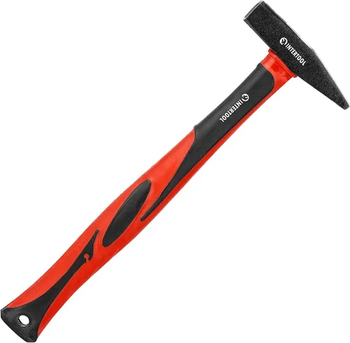 Miniatura 5 de INTERTOOL Martillo de garra de 16 onzas / 1 libra para enmarcar, clavos, carpintería, cara fresada y mango de fibra de vidrio antideslizante que