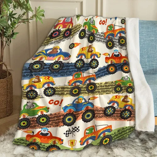 Miniatura 34 de Manta de Bebé Personalizada Camiones de Construcción Personalizados Camión Volquete Mantas con Nombre para Niños, Niñas y Pequeños Manta Suave