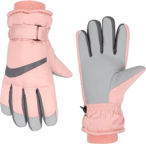 Winter Ski Gloves for Women, Touchscreen Winter Gloves, Warm Water-Proof Gloves, Dream Pink Gloves, for Women Bike Riding Skiing Hiking Motorcycle