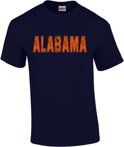 Camiseta de manga corta para hombre, diseño con nombre de estado desgastado, para hombre