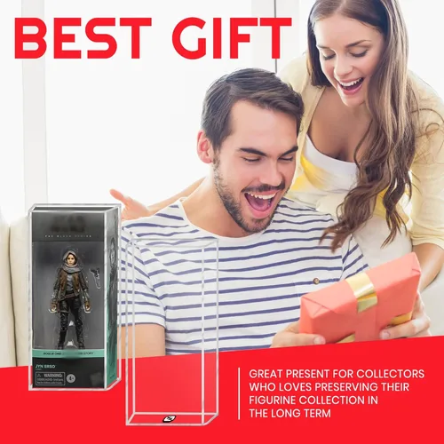 Miniatura 7 de EVORETRO Estuche de exhibición para figuras de acción Compatible con Hasbro Star Wars 2020 Serie Negra Caja inclinada para figuras de acción de 6