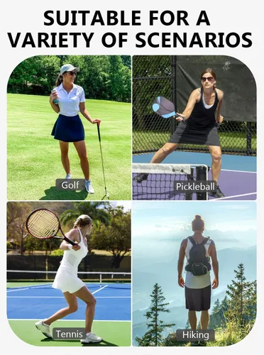 Miniatura 5 de Fulbelle Faldas de tenis para mujer con 3 bolsillos con cordón en la cintura atlética para correr, golf
