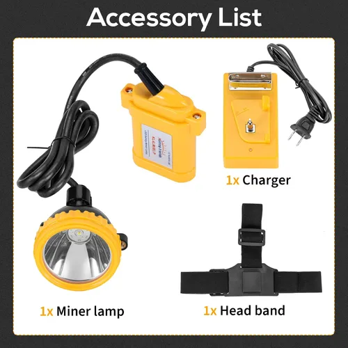 Miniatura 8 de Linterna frontal LED superbrillante para minería, recargable e impermeable, lámpara minera subterránea a prueba de explosiones para túnel, mina