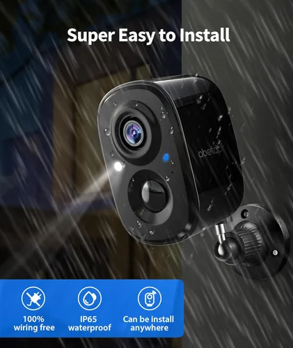 Miniatura 2 de Cámaras de seguridad inalámbricas 2K – Cámaras de seguridad WiFi para exteriores, visión nocturna a color, detección AI/PIR, conversación de 2 vías