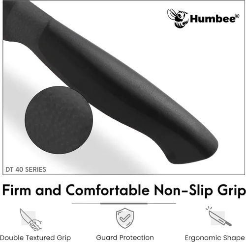 Miniatura 6 de Cuchillo rebanador de 8 pulgadas con borde Granton, negro, serie DT-40 negro / negro