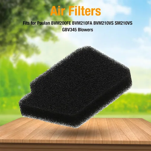 Miniatura 5 de 4 piezas de repuesto de filtro de aire 545146501 para sopladores Poulan BVM200FE BVM210FA BVM210VS SM210VS GBV345 para sopladores Craftsman