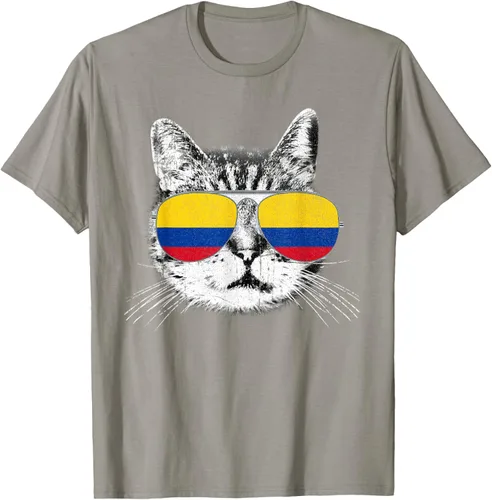 Miniatura 33 de Camisa de bandera de Colombia, orgullo colombiano, gato, hombres, mujeres, niños, camiseta de regalo