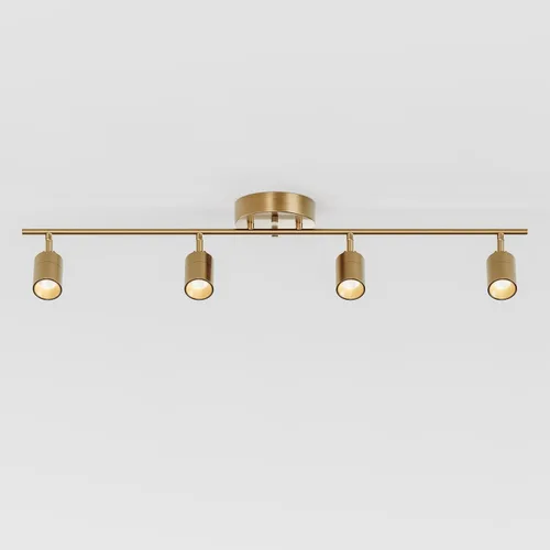 Miniatura 18 de Shura - Luz de pista blanca de 2 luces con cabezales ajustables, bombillas LED integradas, kit de iluminación de riel de 15 pulgadas, luz de techo