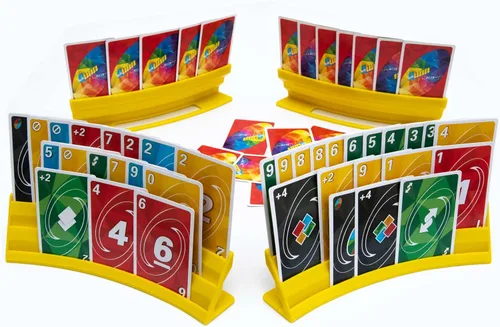 Miniatura 10 de BORICO Portatarjetas para Cartas de Juego - Paquete de 4 Soportes de Cartas de Juego para Niños y Adultos, Bandeja de Almacenamiento Apilable