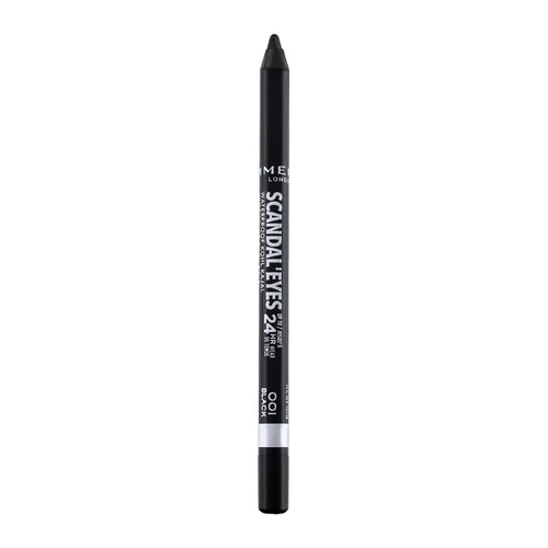 Rimmel London Scandaleyes Delineador de Ojos en Lápiz de Gel Impermeable, de Larga Duración, Ultra Suave, a Prueba de Manchas, 001, Negro, 0.04 oz