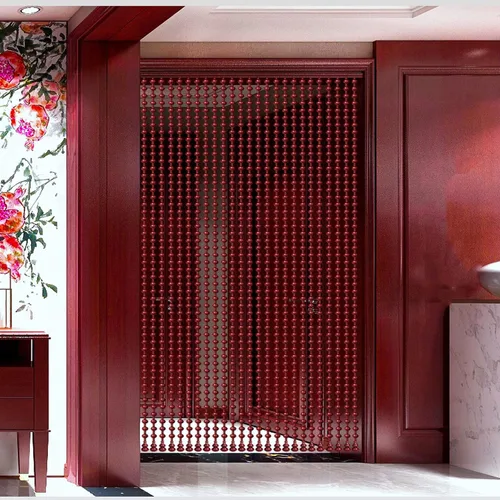 Miniatura 4 de Cortina de puerta con cuentas de madera, cortinas de clósets, cortinas de cuerda de cuentas hechas a mano, pantalla de cortina de puerta