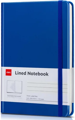 Miniatura 15 de deli Paquete de 6 cuadernos Moleskine con rayas azules para el trabajo, cuadernos A5 (5.5 x 8.3 pulgadas), 160 páginas de tapa dura, cuadernos
