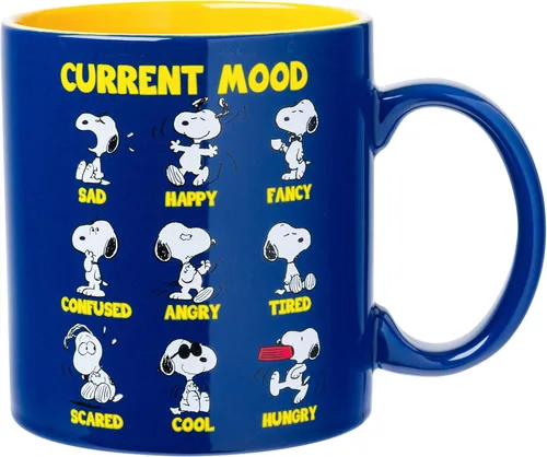 Miniatura 17 de Silver Buffalo Peanuts Snoopy - Tarro de cristal con tapa y pajita, 21 onzas