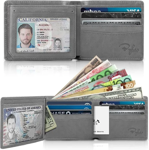 Miniatura 2 de Billetera de dos espacios para identificación sostenedor de RFID compartimento para tarjetas de capacidad extra lo mejor en protección
