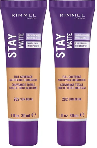 Miniatura 24 de Rimmel London Stay Matte Liquid Mousse - 305 Buff - Base, ligera, control del brillo, sin aceite, 1 oz
