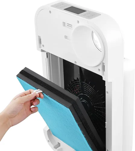 Miniatura 6 de OVAL AIR AIR1000E - Purificador de aire H13 True HEPA 5 en 1 de 3 etapas para habitaciones de hasta 600 pies cuadrados, reduce alergias, asma