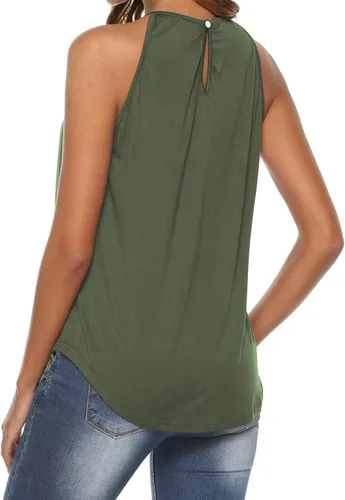 Miniatura 3 de Bluetime Halter Tank Tops for Women Summer Spaghetti Strap Lace Sleeveless Tops Shirts