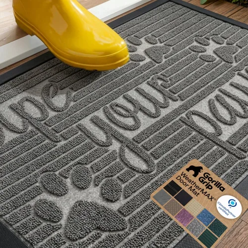 Miniatura 76 de Gorilla Grip - Tapete WeatherMax todoterreno 100% impermeable, caucho natural, resistente a manchas y decoloración, perfil bajo, interior y Grafito