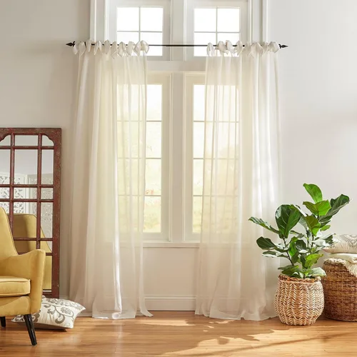 Miniatura 8 de Elrene Home Fashions - Panel de cortina de ventana con nudo superior transparente de Viena, 52 x 84 pulgadas (1 panel), azul grisáceo