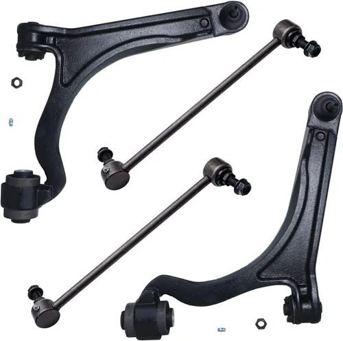 Miniatura 155 de Detroit Axle - Brazos de control superiores traseros para Chrysler 300 Dodge Challenger Charger Magnum, reemplazo del conjunto de brazos de control