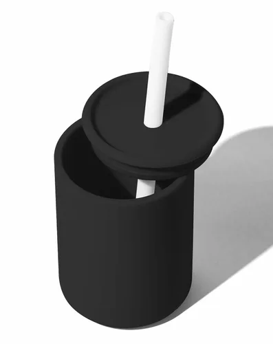 Miniatura 9 de Avanchy Silicone Training Cup – 5 oz + 12 oz Open Cups for Toddlers and Infants – Ideal for Baby Led Weaning and Transitioning from Bottles, Black