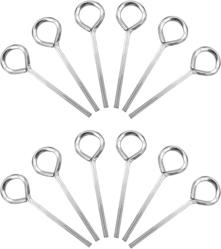 Miniatura 9 de 12 piezas Llaves hexagonales estándar de 1/8" con bucle completo, llave de puerta Allen de metal para dispositivo de salida de pánico de barra