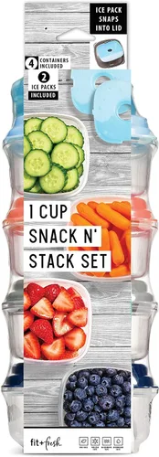 Miniatura 2 de Fit & Fresh Stak Pak Set, 6 piezas, plástico, multicolor