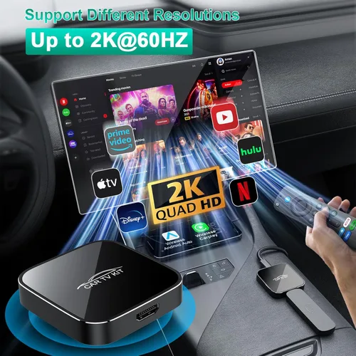 Miniatura 4 de Car TV Mate Max con CarPlay inalámbrico y adaptador automático de Android, convertidor Fire TV Stick para coche, adaptador multimedia HDMl HD 3 en 1