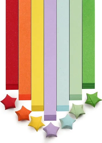 Miniatura 28 de FoDau770 Tiras de papel de estrella de color sólido, 1080 hojas de papel de estrella de origami para manualidades, regalo, proyecto de bricolaje, 10