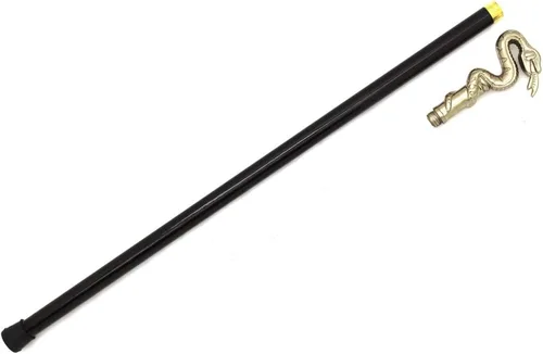 Miniatura 7 de Snake Eye Tactical Mango de peltre para bastón de caminar de 34.5 pulgadas con pequeño almacenamiento sin hoja
