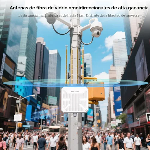 Miniatura 7 de WAVLINK Extensor WiFi 7 BE5100 para exteriores, repetidor WiFi de largo alcance para exteriores de doble banda, punto de acceso, enrutador de malla