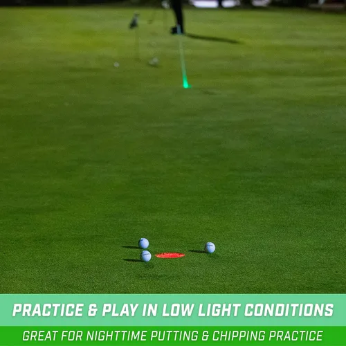 Miniatura 3 de GoSports Paquete de 3 luces de agujero de golf iluminadas, ideales para jugar golf con poca luz, práctica de putting, práctica de astillado y más