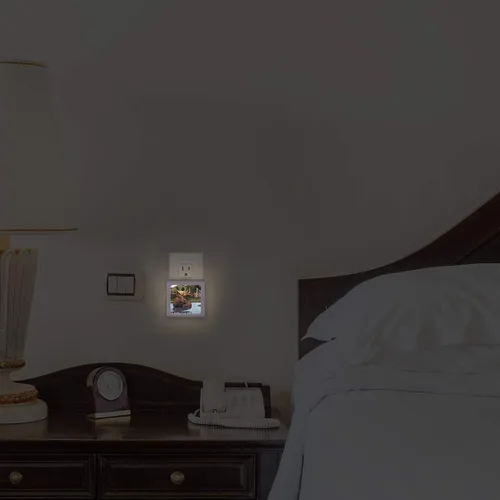 Miniatura 5 de Luz nocturna LED regulable enchufable con sensor automático del atardecer al amanecer, brillo ajustable, luz cálida, luz nocturna de encendido