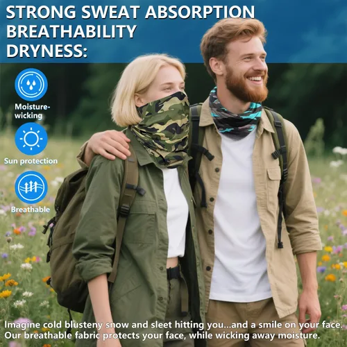 Miniatura 2 de 12 polainas refrescantes para el cuello para hombres y mujeres, transpirables, protección solar, bandanas para el cuello