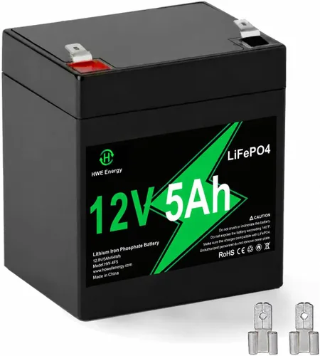 Batería de litio recargable de 12 V 5 Ah, más de 4000 ciclo profundo LiFePO4 12 voltios 5 amperios batería de repuesto para Liftmaster 485LM